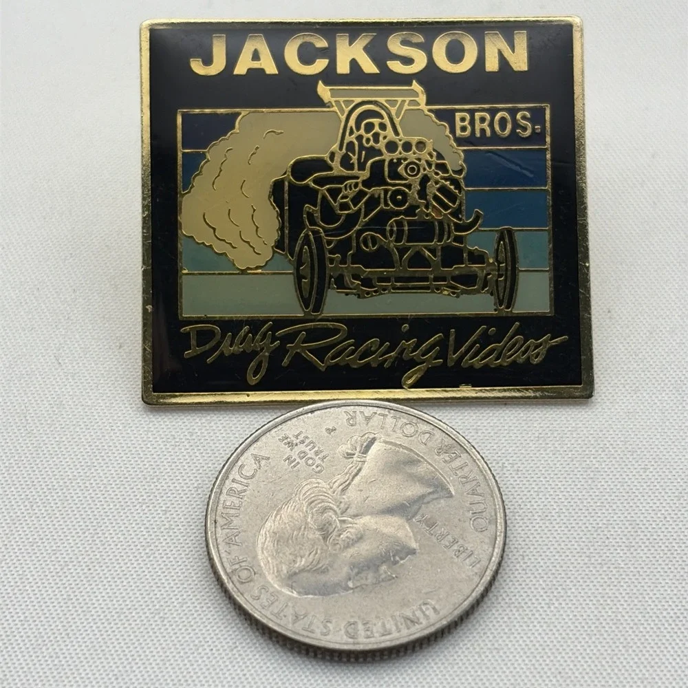 Jackson Brothers Drag Racing Videos Lapel Hat Pin